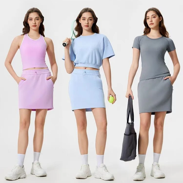 

Lemon Summer Sports Short Skirt for Women's Fitness Shorts Slimming Half Skirt Soft and Skin Friendly Versatile Tennis Skirt