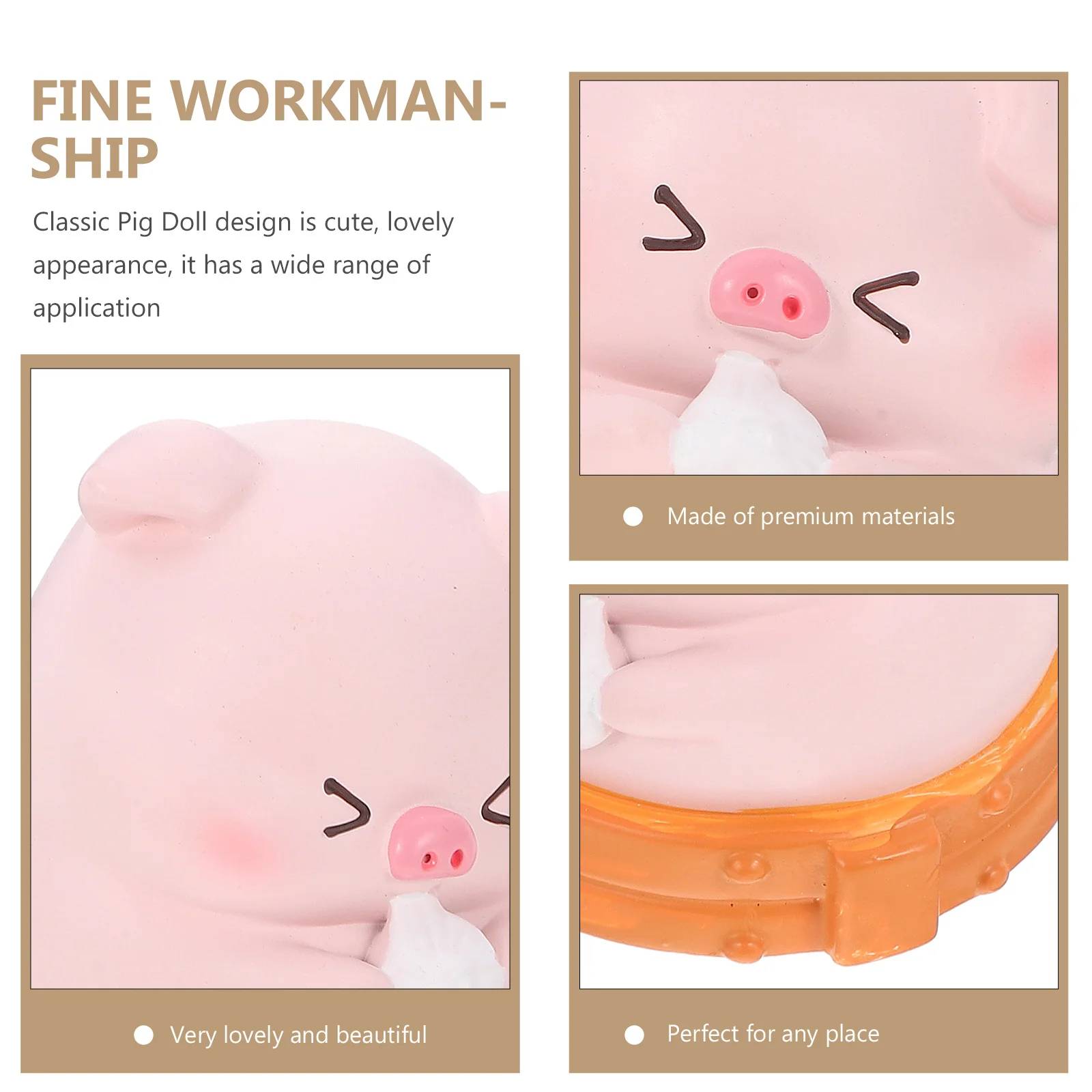 

1pc Miniature Piggy Garden Cute For Pig Decor Home Patio Mini Pig Statue Tabletop Home Decor Animal Ornament