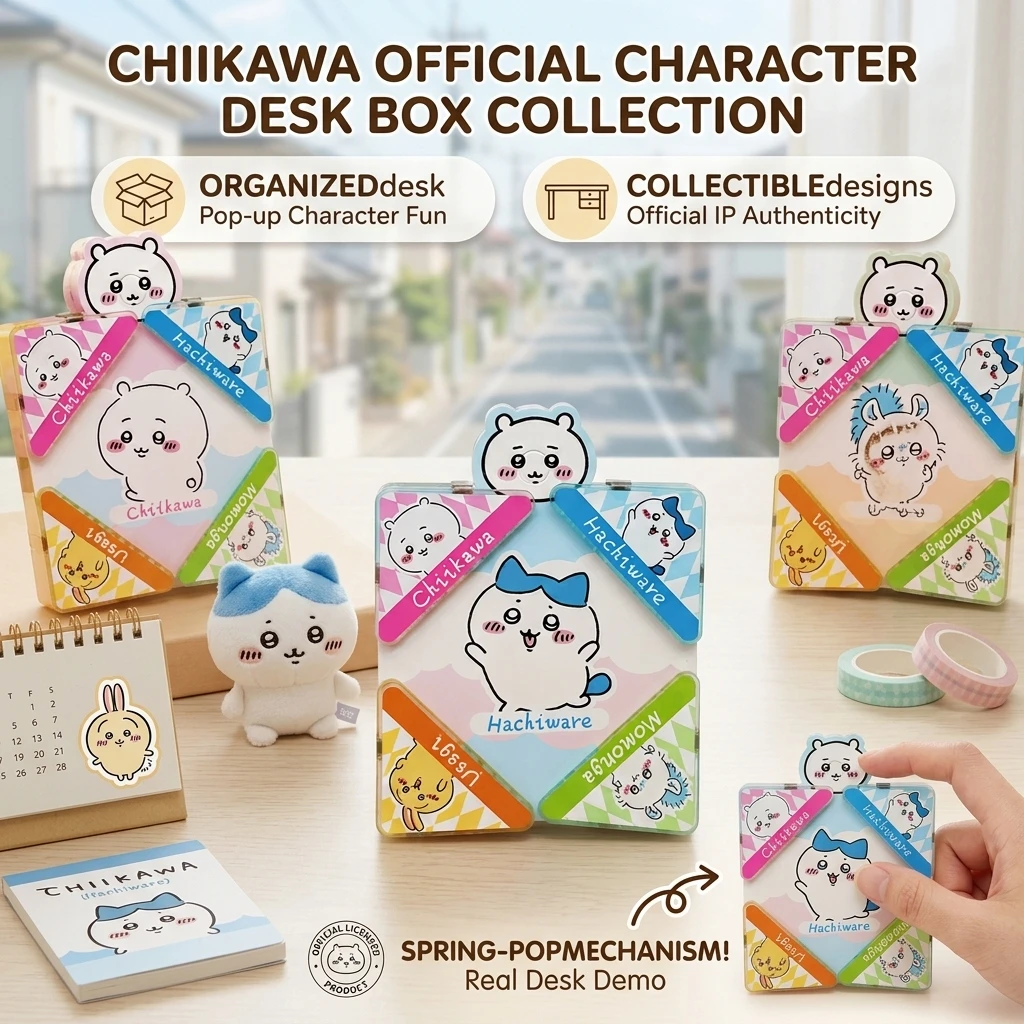 New Cartoon Chiikawa Acrylic Triangle File Folder Anti Curl Corner Clip Storage Organizer for Student Exam Paper School Supplies