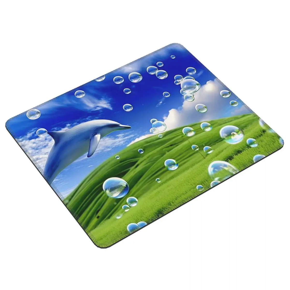 Multi-size MouseDolphin Aesthetic Meadow With Bubbles And Mountains And Sky Gamer PC Laptop Mats Keyboard Carpet Computer Gaming