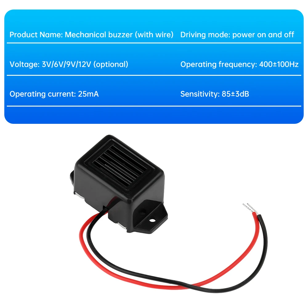Buzzer Alarm DC 12V 85dB Mini Electronic Alarm Buzzers โทนคงที่ Active Mechanical Buzzer