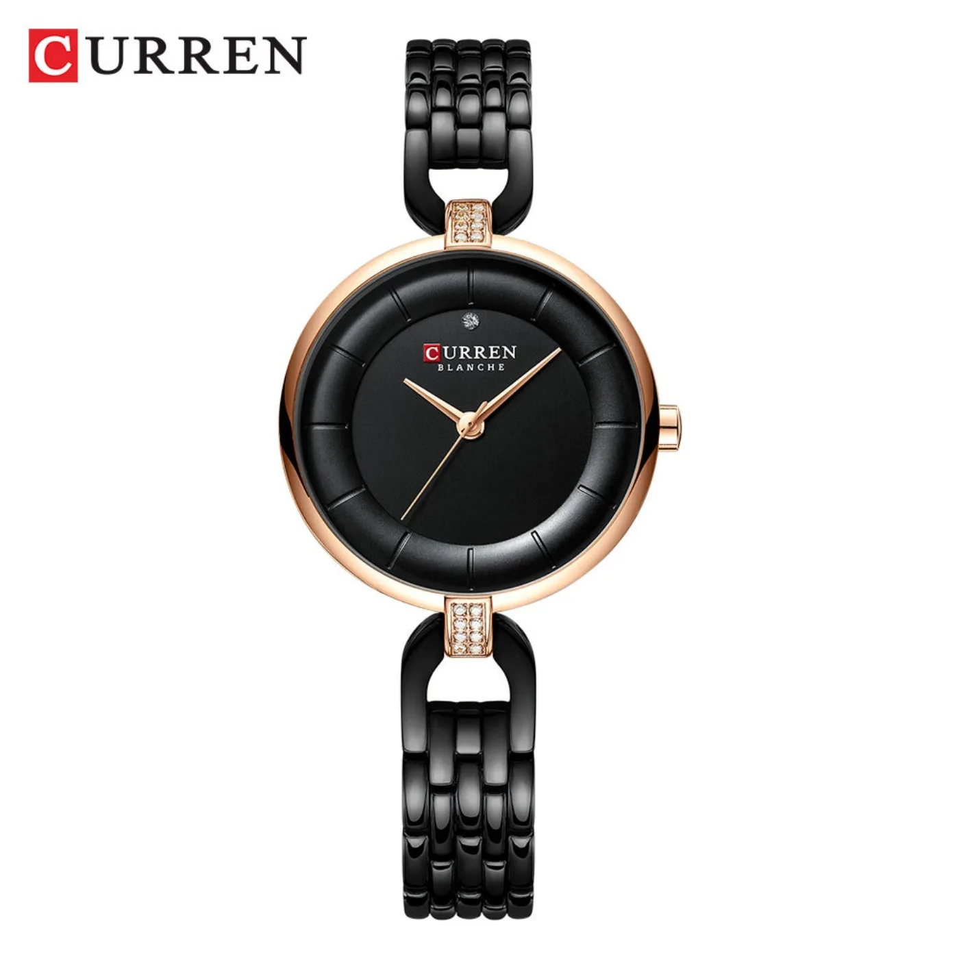 Women Watch CURREN Luxury Brand Fashion Casual Ladies Quartz Wristwatch Rose Gold Stainless Steel Mesh Dress Clock for Girl