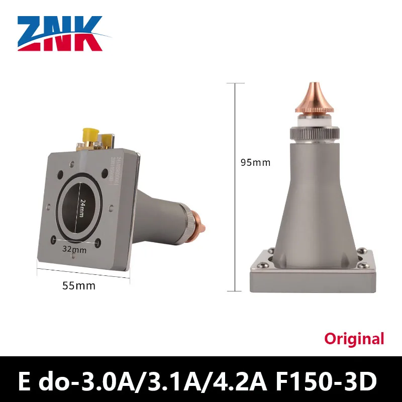 ZNK Laser Cutting Head Nozzle Connector EC Original Black Capacitive Sensor Servo Head Capacitive Sensing Head