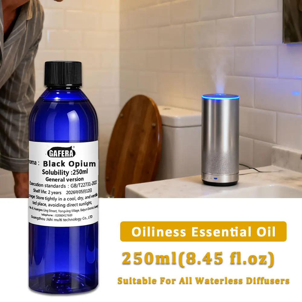 GAFERA 250ml (8.45 fl.oz) Cedar/Black Opium Essential Oils - For All Waterless Diffuser, Hotel Aroma Machine Replenishes Essence