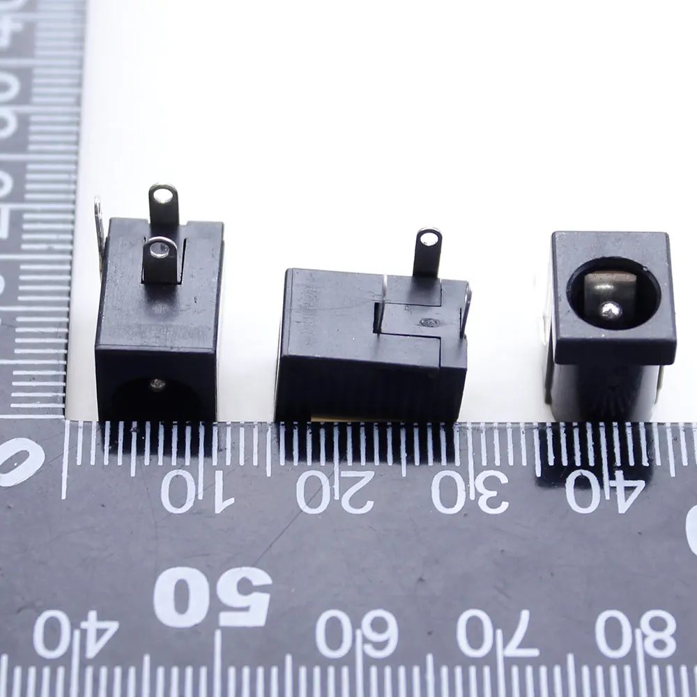 5-50Pcs/Lot DC-005 5.5x2.1mm Black DC Power Jack Socket DC Connectors Supply Barrel-Type Right Angle PCB Mount Terminal image 5