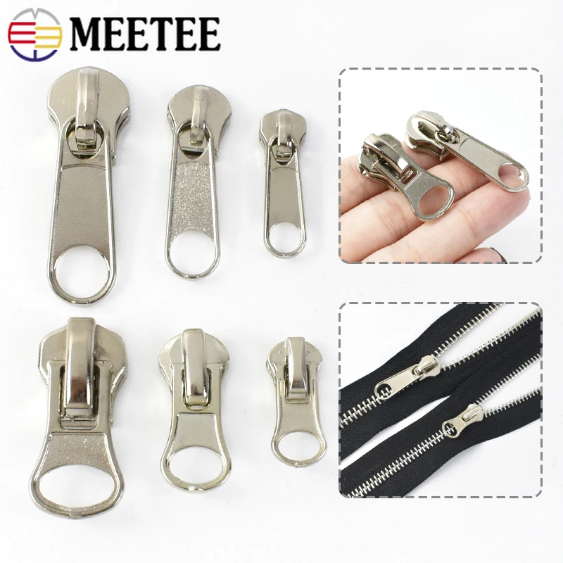 10-30Pcs 3#5#8# Zipper Slider for Metal Nylon Resin Zip Auto Lock Zippers Pull Bag Clothes Zips Head Repair Sewing Accessories