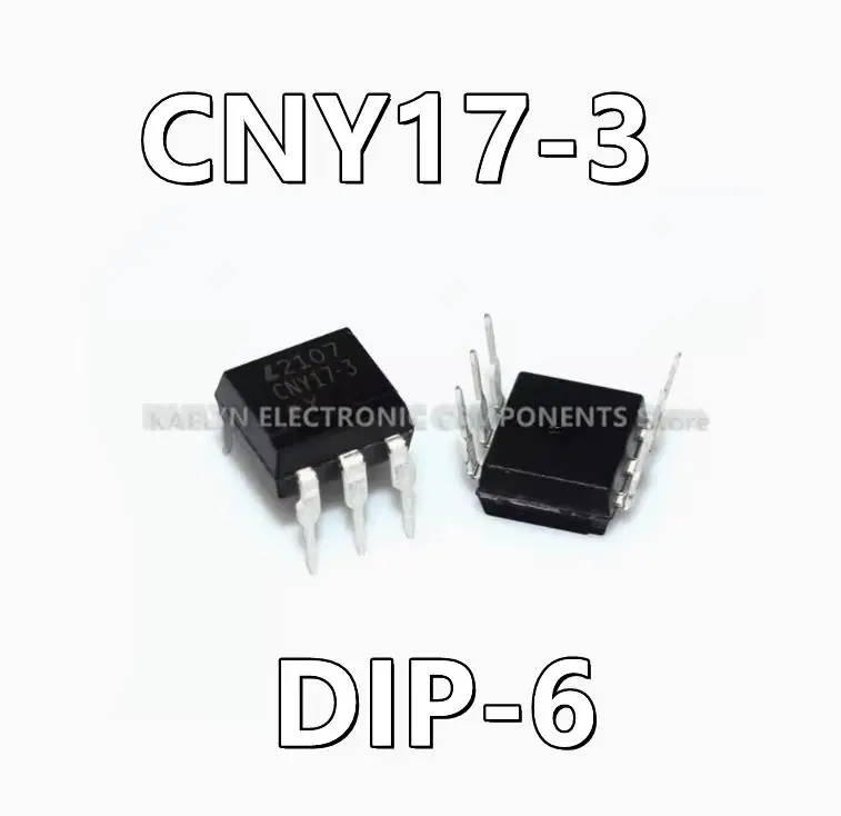 20Pcs/lot CNY17-3 Optoisolator Transistor with Base Output 5000Vrms 1 Channel 6-DIP