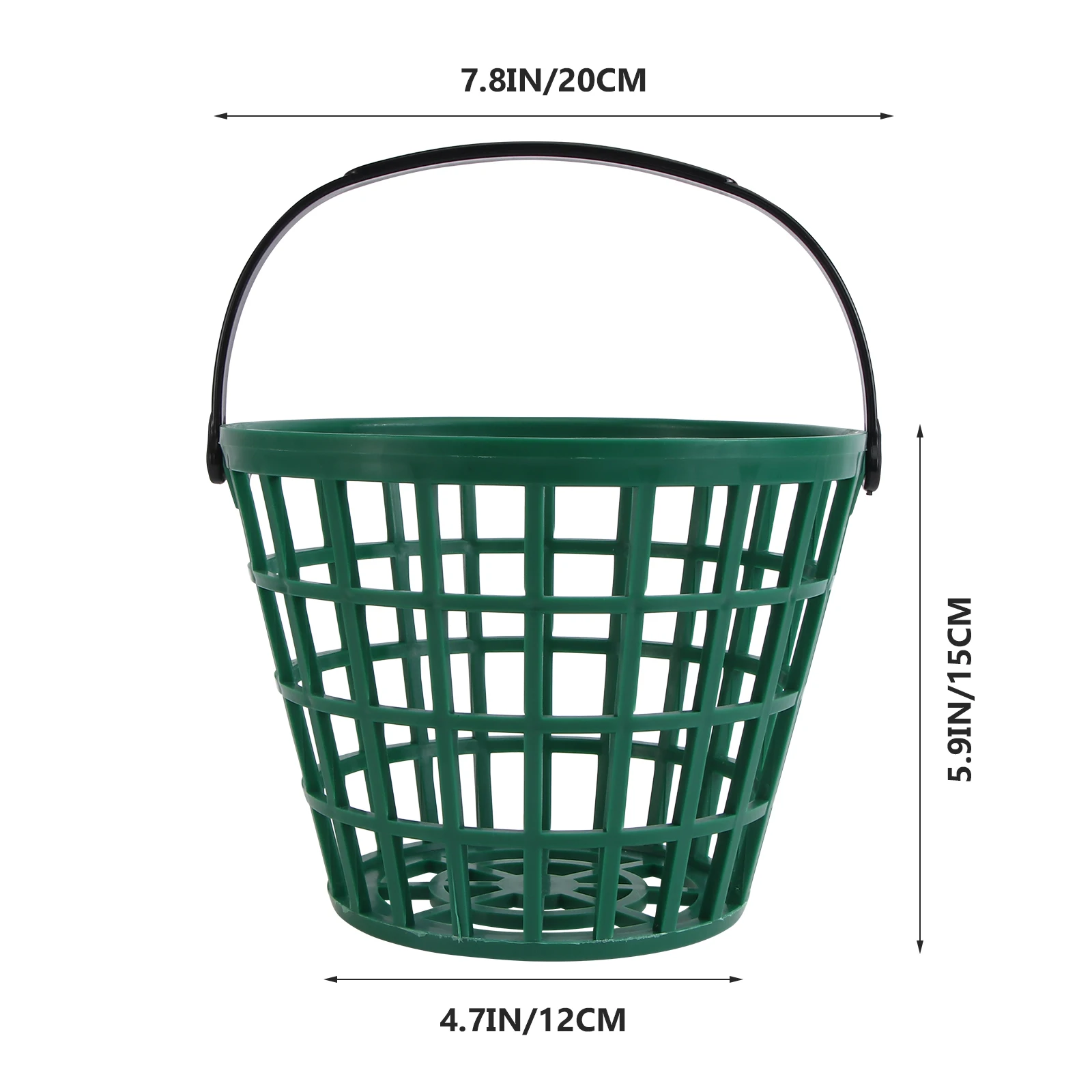 

50Pcs Ball Basket Pick Golfball Bucket Rust Proof Stackable Swivel Handle Carrying Range Bucket Golfball Hoop Ball Basket