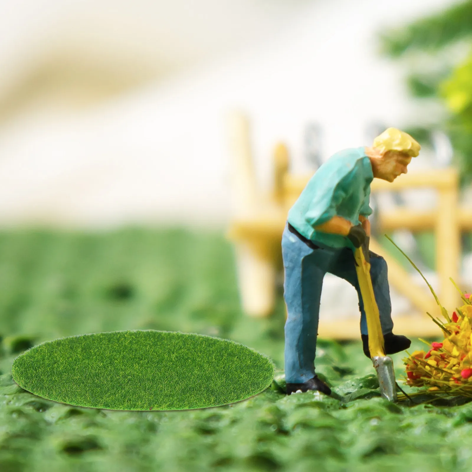 5Pcs Artificial Moss Simulation Green Faux Grass Mat for Miniature Landscape DIY Indoor Plant Garden Decoration - view 6