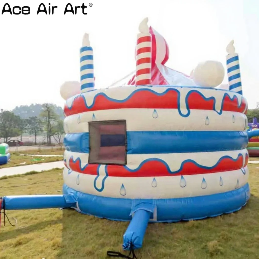 Aufblasbare Kuchen-Türsteher, Burgen mit Abdeckung, für Kinder, springende Hüpfburg, Trampolin, Hüpfburg, aufblasbarer Türsteher