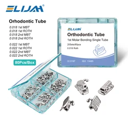 20Set/80pcs Dental Orthodontic Buccal Tubes Bondable 1st Molar Monoblock Non-Convertible Single Tube Roth MBT Dentistry Tool
