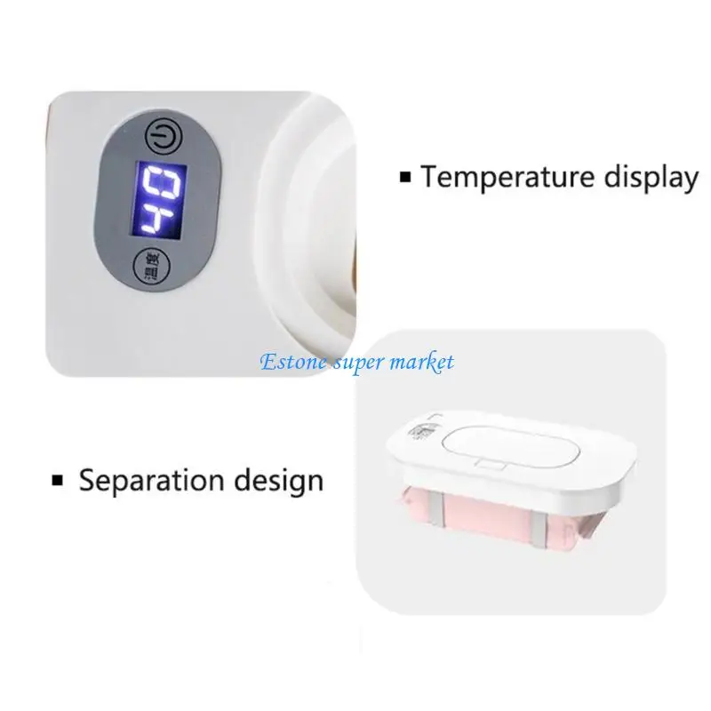 090B Portable Wipes Warmer Baby USB Wet Wipes Dispenser Reusable Wipe Holder for Baby