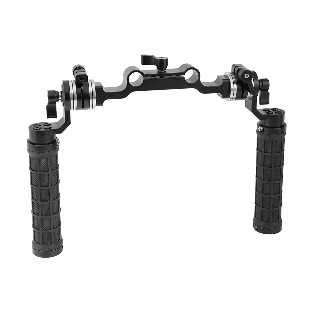 

HDRIG Rubber Handgrip Pair With ARRI Rosette M6 Mount Connection Arm & 15mm Railblock For Shoulder Rig (A Pair)