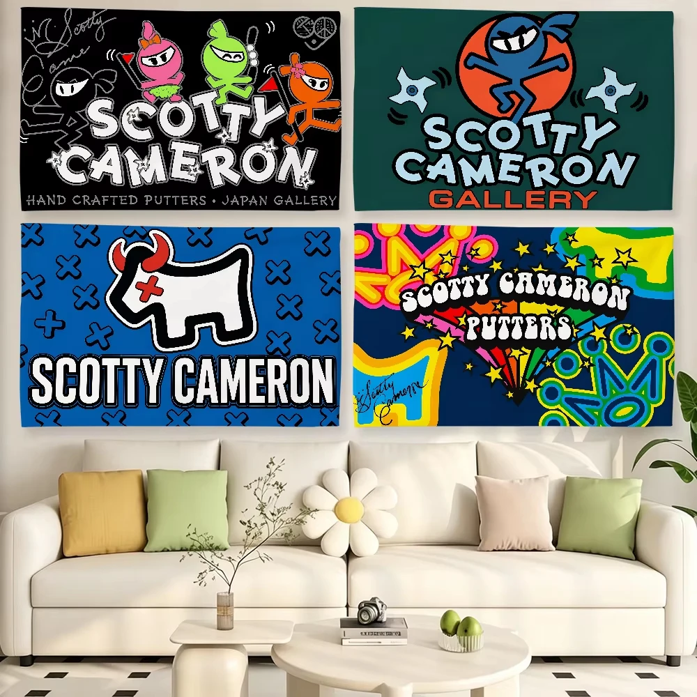 Fashion Flag For Living Room Home Dorm Decor Wall Outdoor Camping Party S-Scotty Logo Cameron-N Banner Gifts