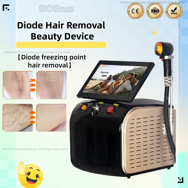 

3000W Body Face 808nm Diode Laser Hair Removal Machine Best Results Alexandrit Permanent Cooling Head Painless Epilator Salon