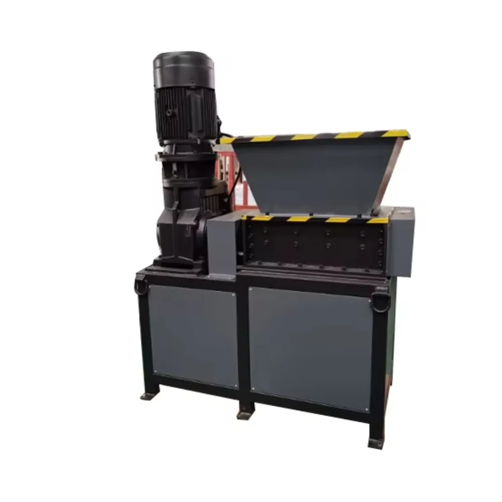 ماكينة تقطيع صغيرة بعمود مزدوج |   نفايات صغيرة الحجم/البلاستيك/الخشب كسارة عزم دوران عالية السرعة #4