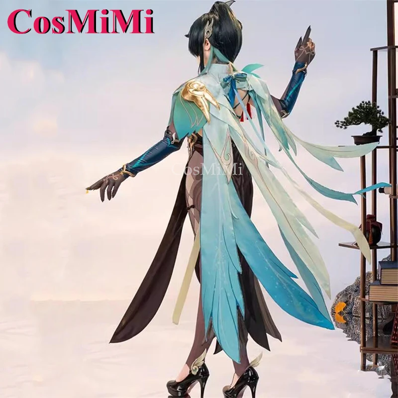 CosMiMi Xianyun/Cloud Retainer Cosplay Game Genshin Impact Costume Gorgeous Sweet Dress Women Carnival Party Role Play Clothing