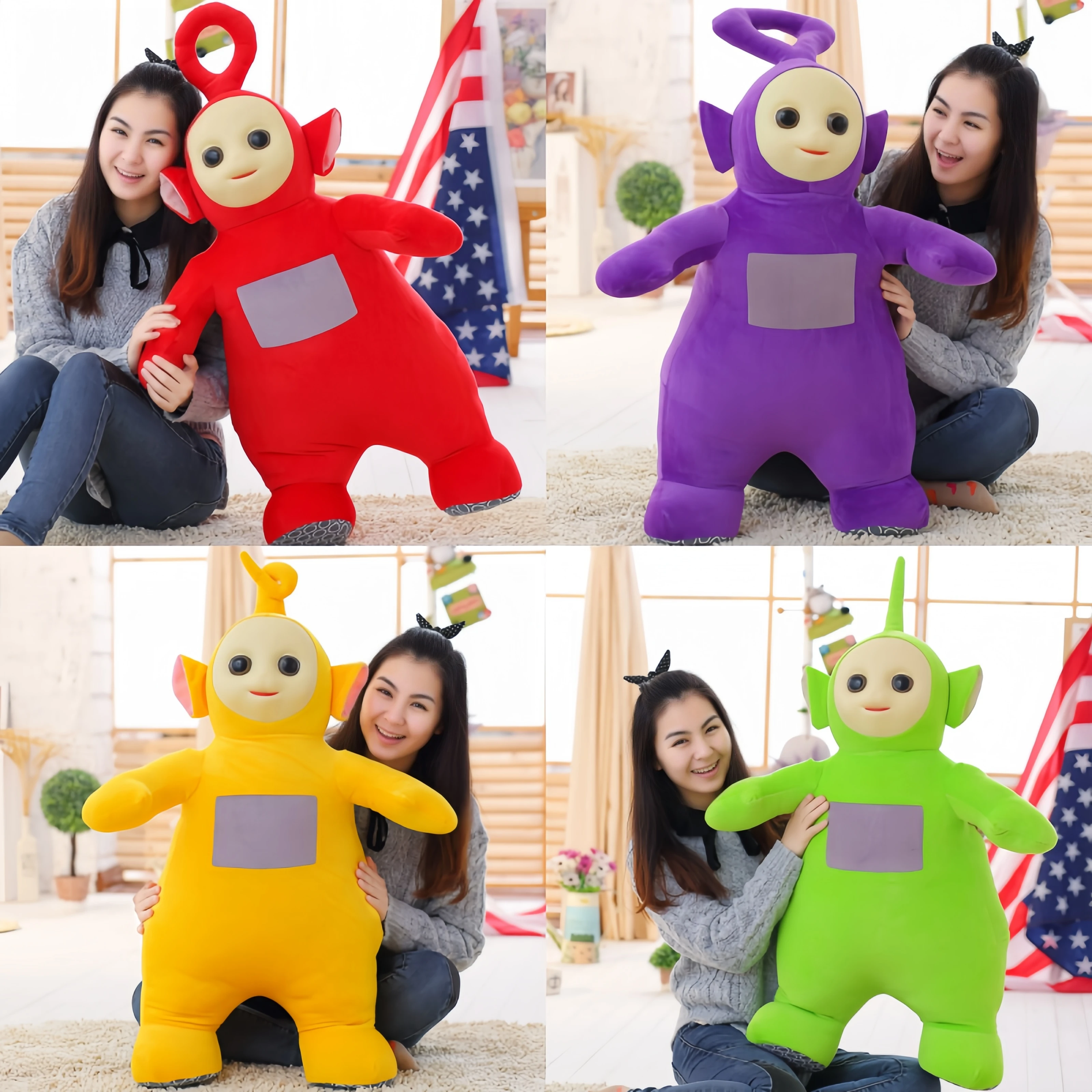 Kawaii Teletubbies Tinky Winky Laa-Laa Dipsy Po Plush Toys Teletubbies Stuffed Doll Kid Soothing Sleeping Doll Girl Gift