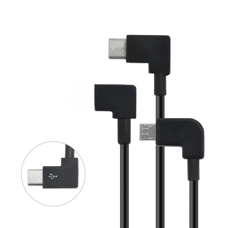 1 szt. 20cm kabel USB do typu C krótki 2.4A kabel szybkiego ładowania kabel danych Micro USB 90 stopni USB C dla wszystkich smartfonów