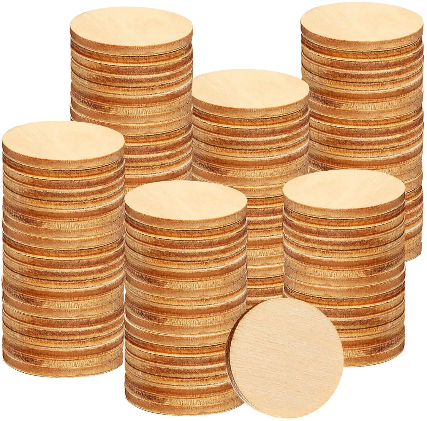 Diameter 1-10Cm Natuurlijke Unfinished Ronde Hout Plakjes Cirkels Schijven Voor Diy Hout Ambacht Schilderen Kerst Ornament Decoratie