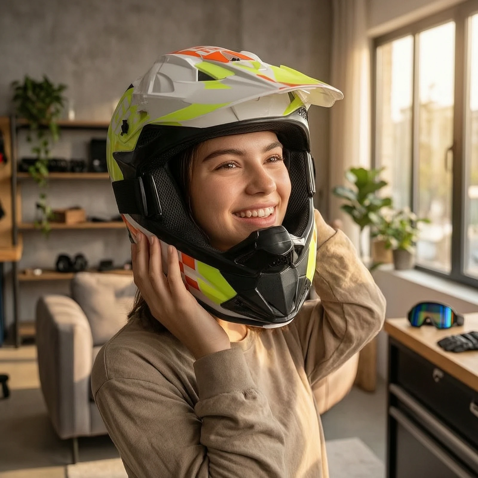 Casco Integrale da Motocross O - Off Road Motocross Helmet Goggles Set recensione e prezzo