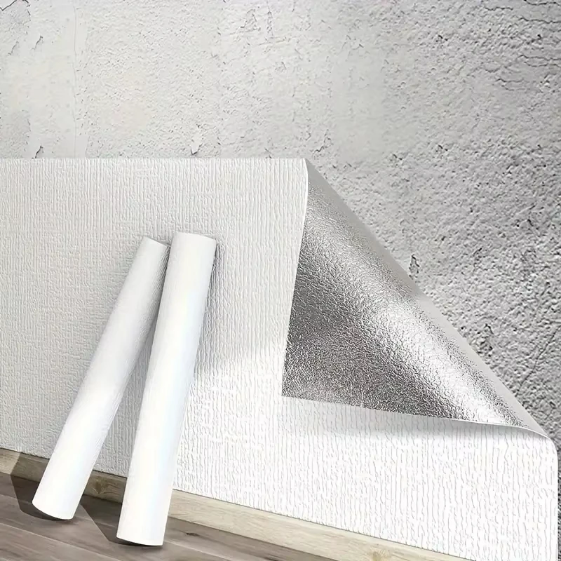 50cmX2.8M/10M 3D Self-Adhesive Insulation Wallpaper Waterproof Moisture-Proof Soundproof Panel Ceiling TV Background Decoration