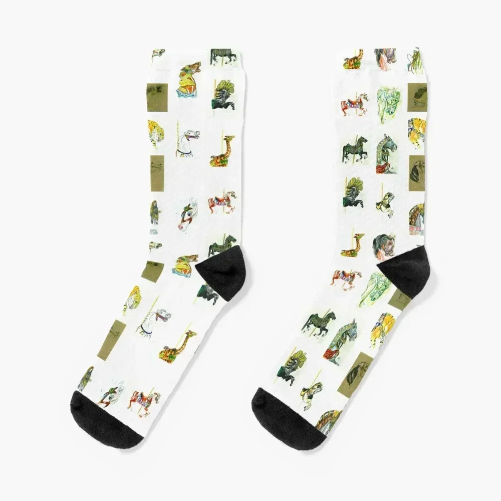 

A whole slew of carousels! Socks retro kids Man Socks Women's