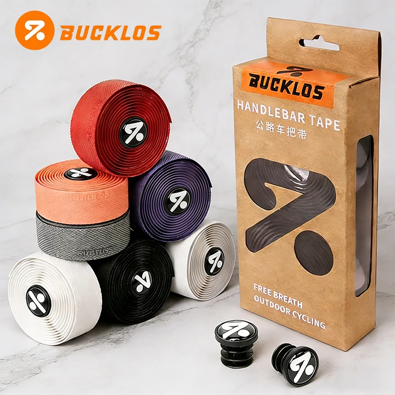 

BUCKLOS Bike Handlebar Tape Shock Absorbing Road Cycling Tapes Anti-slip Soft Bicycle Bar Straps Wear Resistant Bike Tapes Wrap