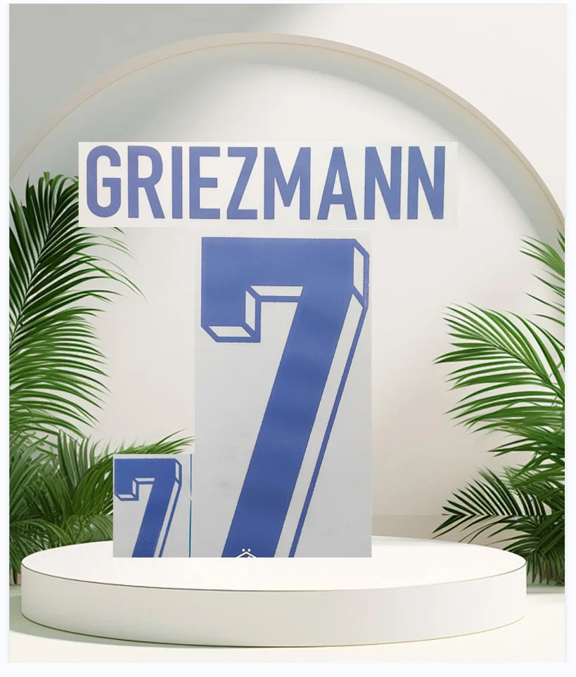 Hochwertige France Namenssets 2024/25 GRIEZMANN Heim- und Auswärtsträger auf GIROUD THURAM HERNANDEZ DEMBELE Name und Nummer Frankreich