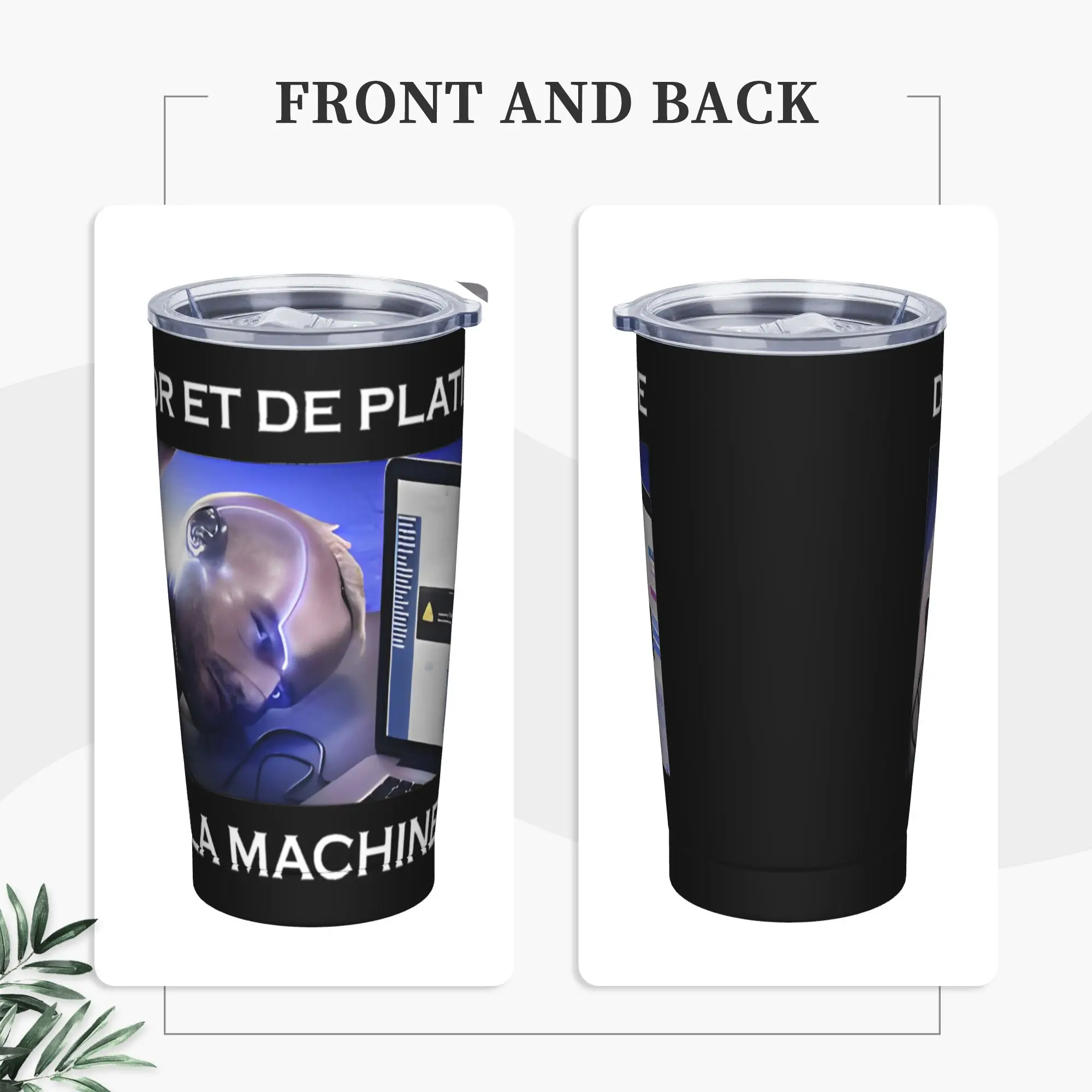Stainless Steel Tumbler Jul Gold and Platinum Rapper Thermal Mug  Portable Hot Drinks Car Mugs Travel Water Bottle