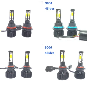 2 قطعة 4 جوانب LED مصابيح أمامية للسيارة H11 H4 H7 9004 9005 9006 9007 H13 2 جوانب ل H3 H1 H27 لمبات بيضاء مصباح أمامي تلقائي 4 جوانب 12 فولت أفضل 6 مصباح أمامي أصلي من جيتا - رقم 1