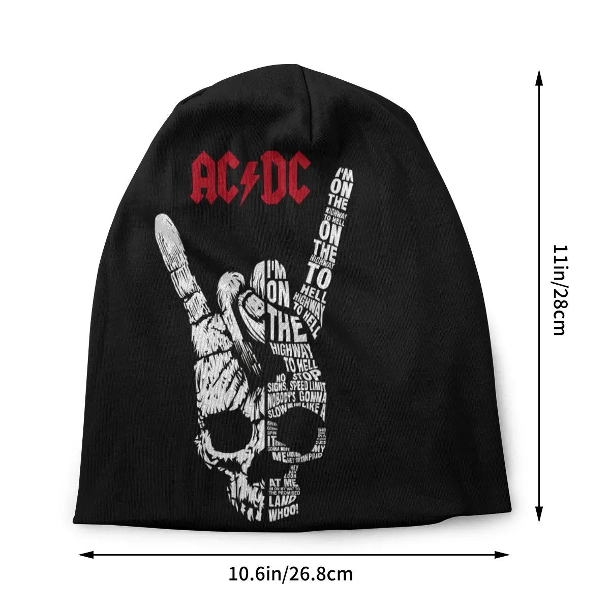 Skullies berretti autunno primavera cappelli Acdc sottile cofano Hipster Caps uomo donna paraorecchie