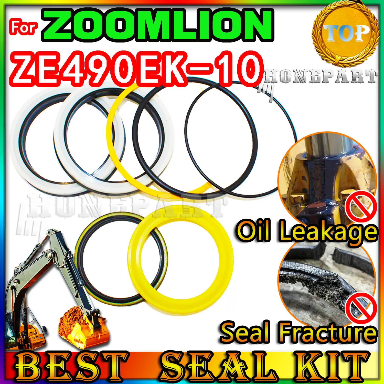 For ZOOMLION ZE490EK-10 Excavator Oil Seal Repair Kit ZE490EK 10 TRAVEL Joystick Engine O-ring Pump Digger Clamshell Shovel Gear