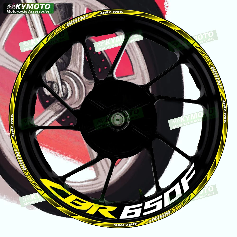 

For Honda CBR650F CBR 650F reflective motorcycle wheel 17 inch sticker fairing wheel decal rim stripe tape decal sticker