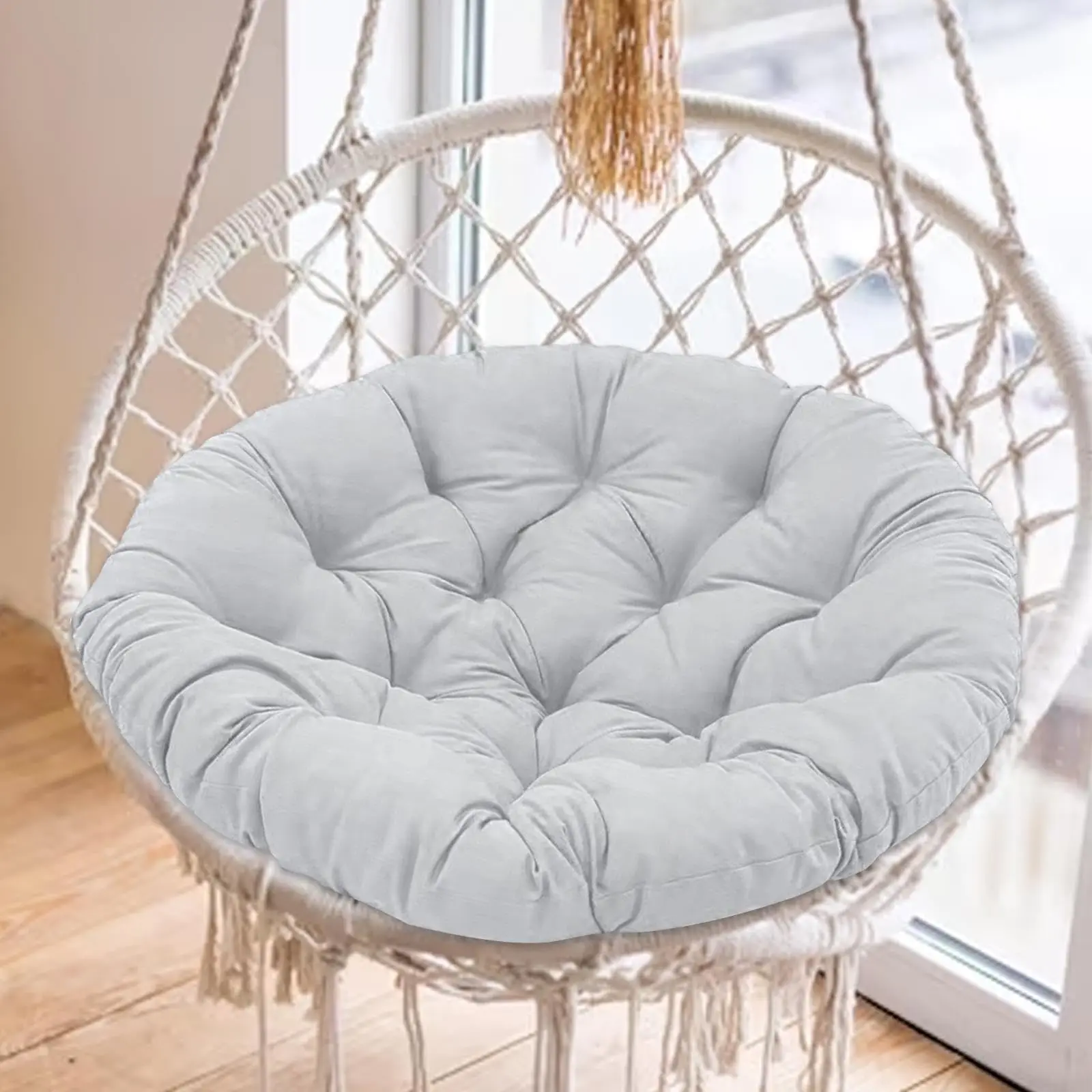 Papasan Round Chair Cushion, Thickened Soft Egg Chair Cushions Replacement, Hanging Swing Seat Pads for Outdoor Indoor Garden