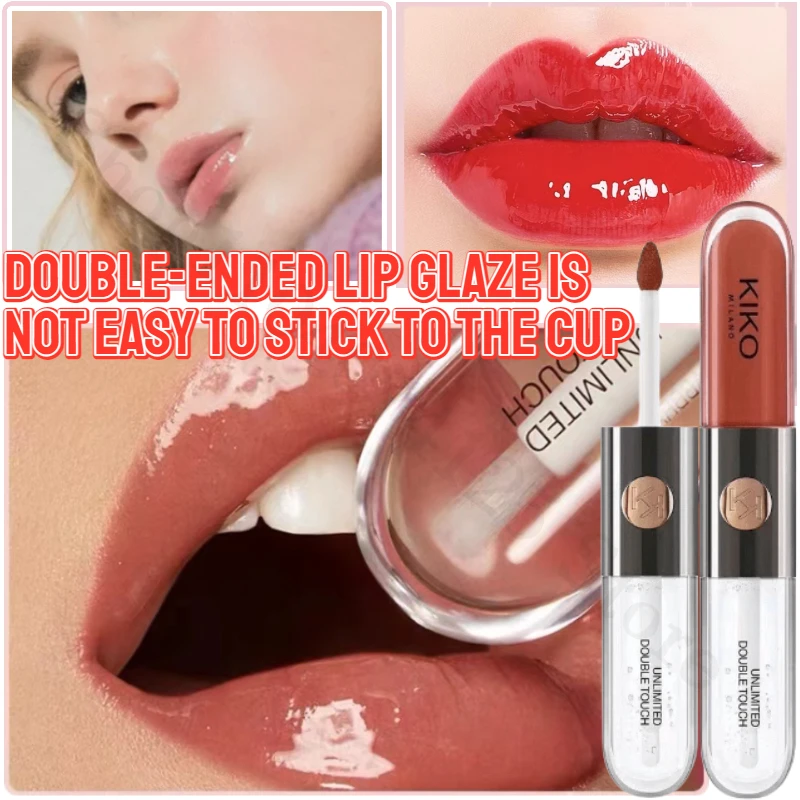 

Kiko Double-ended Lip Glaze Lipstick Mirror Water-gloss Transparent Lip Gloss Glass Lip Lipstick Is Not Easy To Stick To The Cup