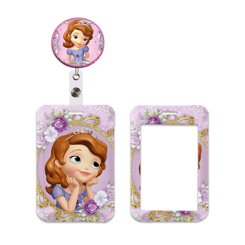 

Sophia Princess Card Holder Work Permit Name Badge Keychains Student Id Card Lanyard for Nurse Teacher Staff Coworker