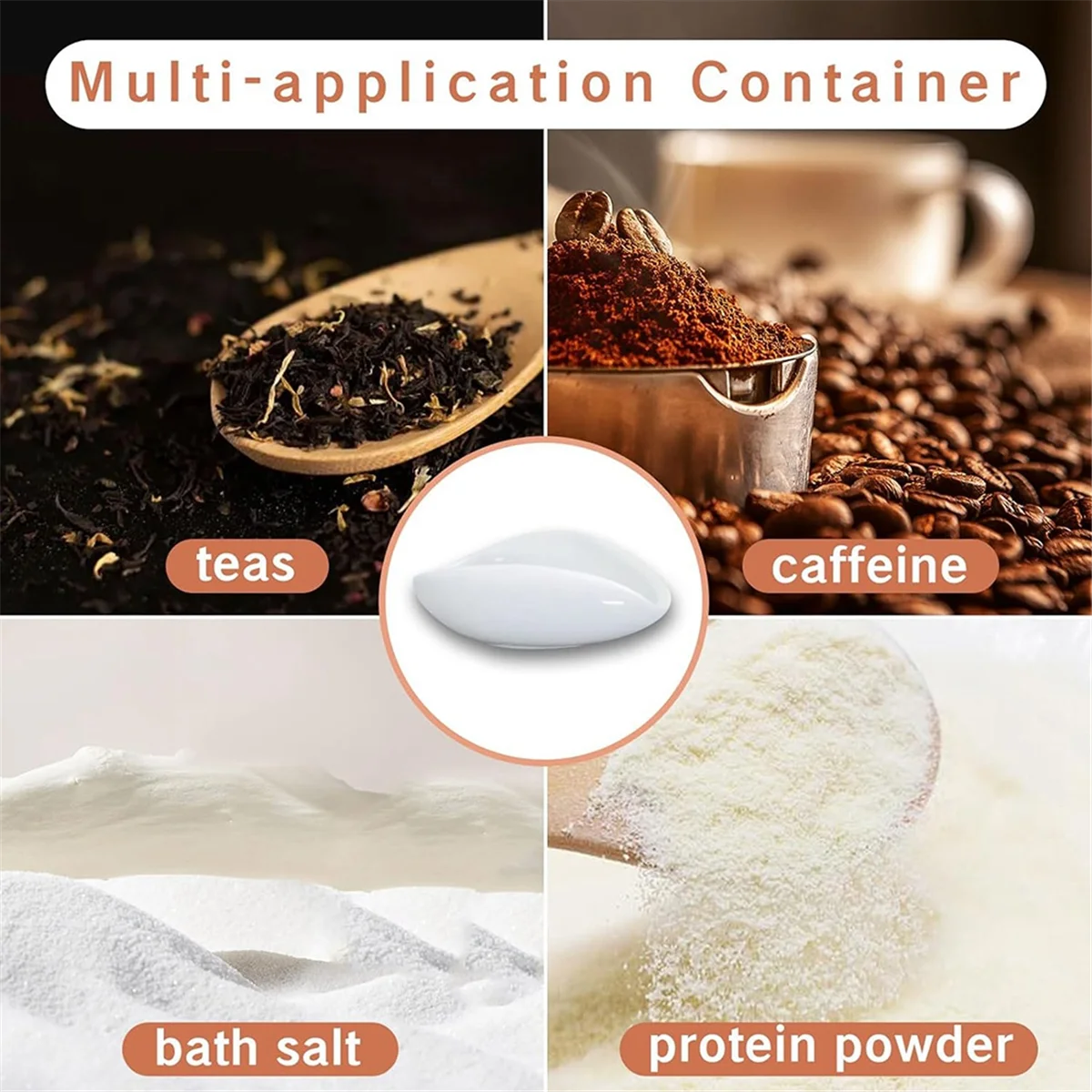 Coffee Bean Dosing Cup Spoon and Bottle Set, Espresso Coffee , Ceramic Single Dosing Tray for Coffee Black-A70Z