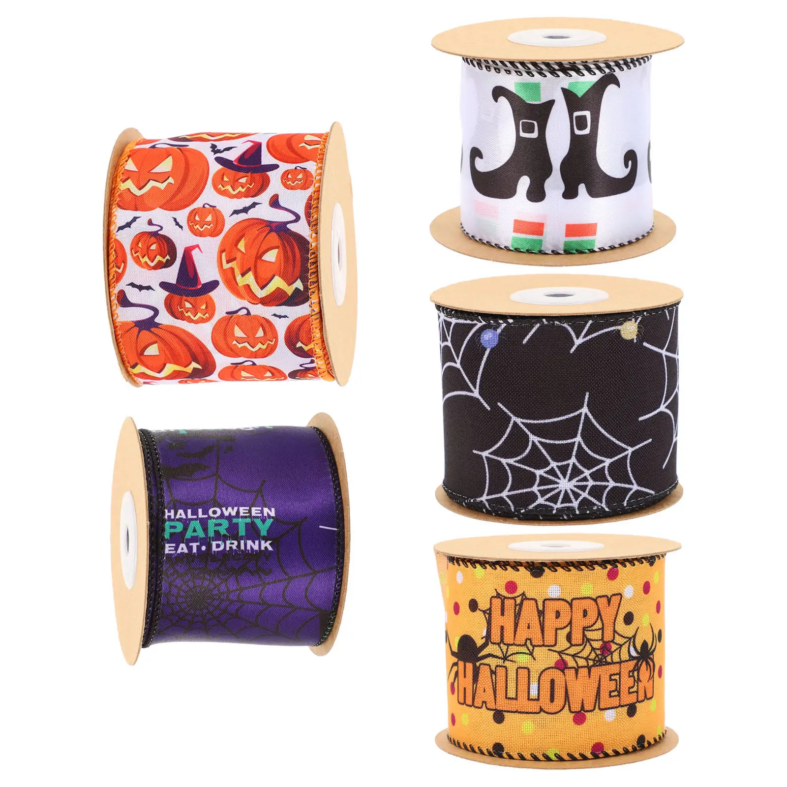 

Декоративные ленты для поделок, подарочных пакетов, флористических проектов, яркие цвета, ленты для Хэллоуина, праздничный декор, тесьма