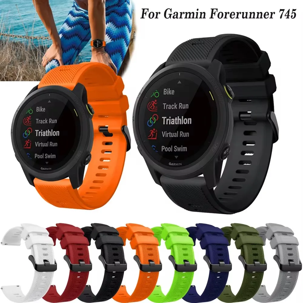 Wacth Strap For Garmin Forerunner 265 965 745 255 Band 22mm For Vivoactive 4 Venu 2 3 Silicone Wristband Bracelet Accessories