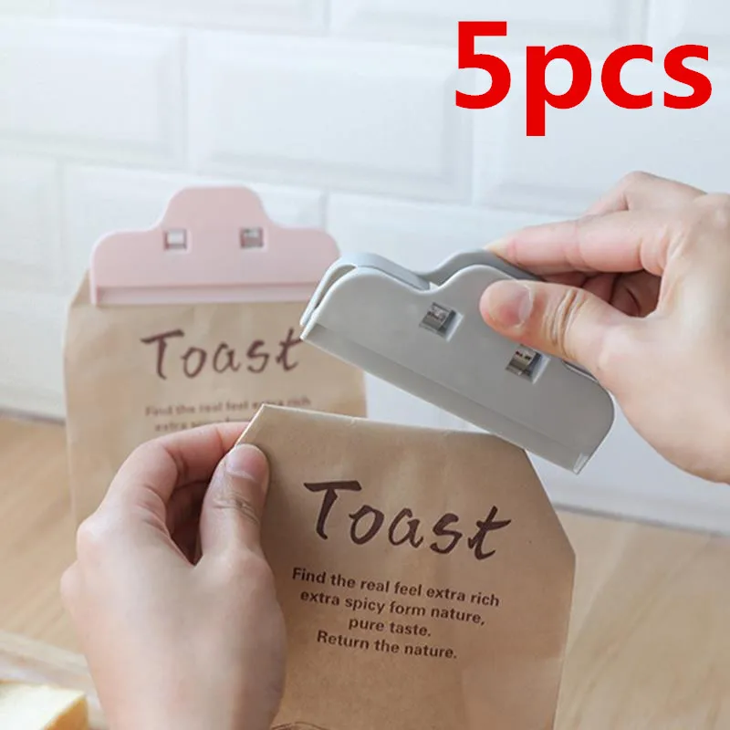 5Pcs/lot Portable Large Kitchen Storage Food Snack Seal Sealing Bag Clips Sealer Clamp Plastic Tool Food Storage Sealer Clips