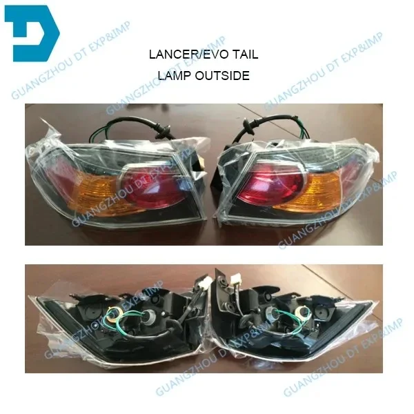 1 szt. zewnętrzna czarna lampa tylna do Lancer CX CY CZ 8330A107 2007-2017 Tylne światła tylne do EVO Halogen z żarówką Światło ostrzegawcze