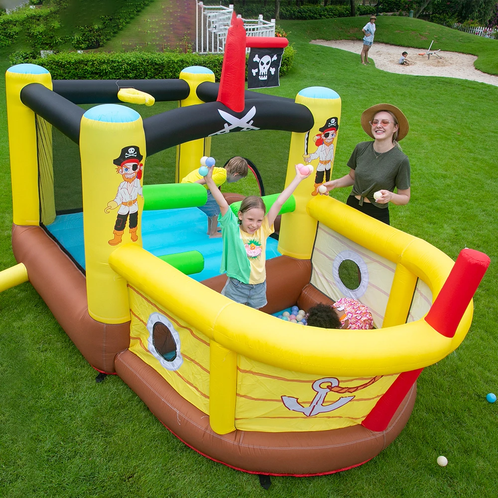 

Doctor Dolphin Pirate Ship Commercial Jumping Slide Bounce House Bouncing Castle Inflatable Bouncer for Kids