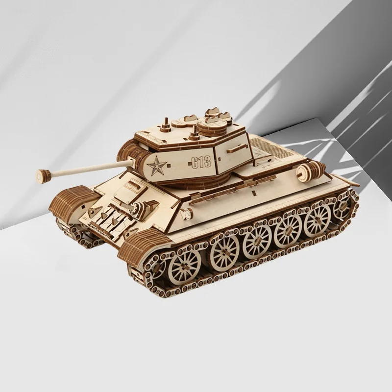

3D деревянная головоломка своими руками - модель танка - изысканный дизайн, подходит для головоломок и коллекционеров моделей - идеальный подарок на праздники