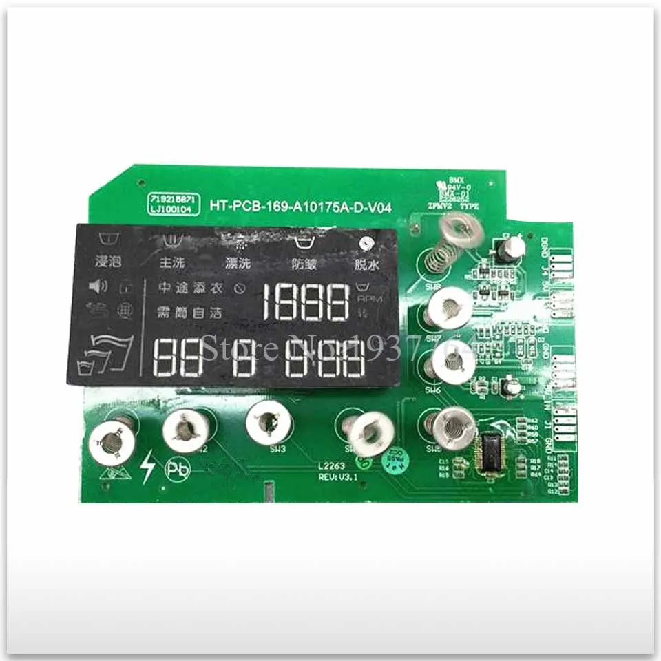 

Компьютерная плата стиральной машины HT-PCB-169-A10175A-PC-V04 дисплей A10175A-D-V04 хорошо работает