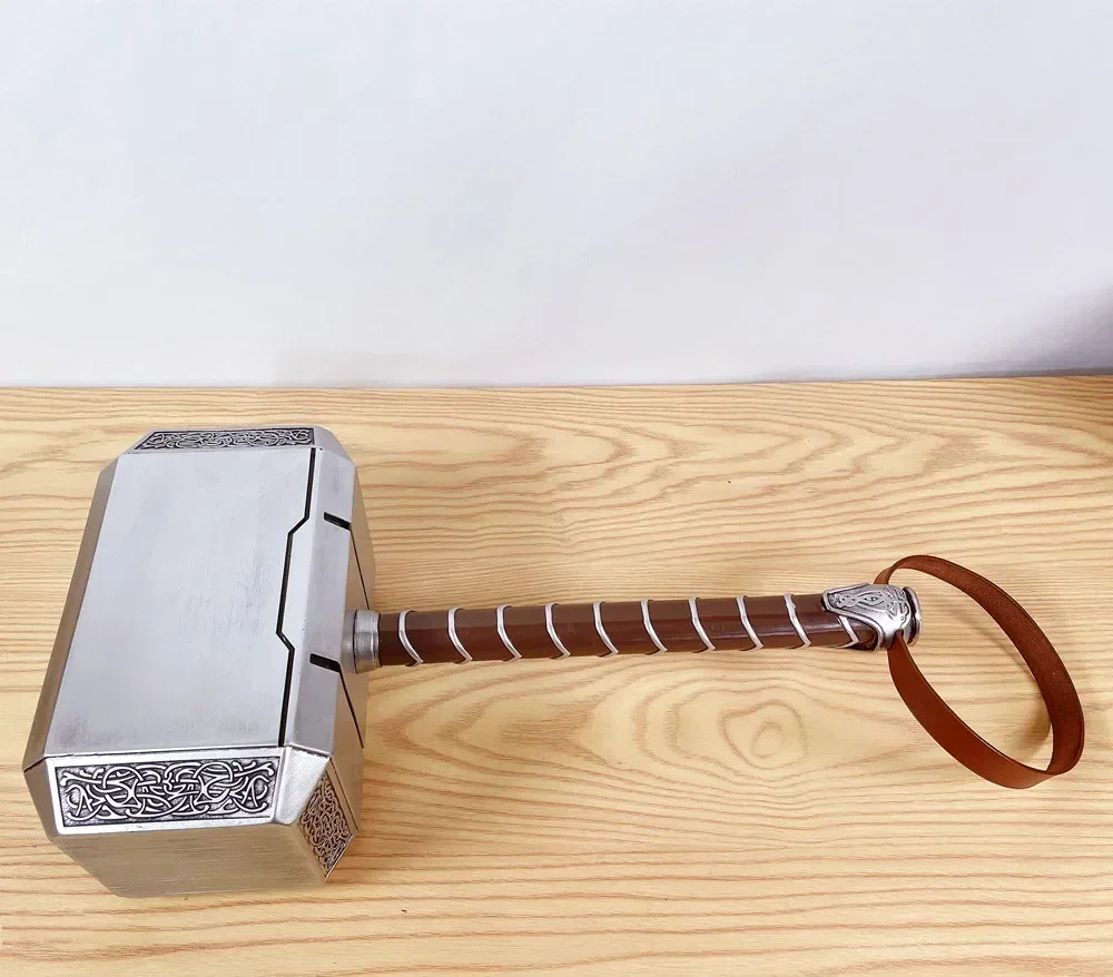 44cm 1/1 Superhero Thor hammer mjolnir show base resin model adult costume party cosplay toy collection gift room decoration