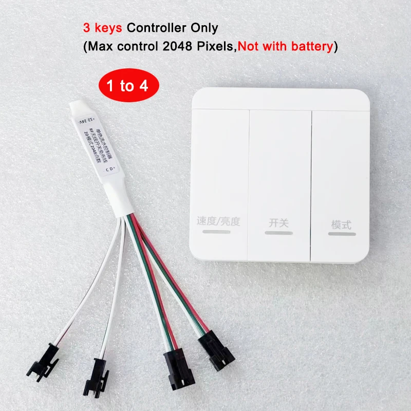 WS2811 2048 pikseli Panel zdalny DC 12V 24V pojedynczy kolor biały/ciepły biały płynącą wodą płynący kontroler taśmy ledowej wyścigów konnych