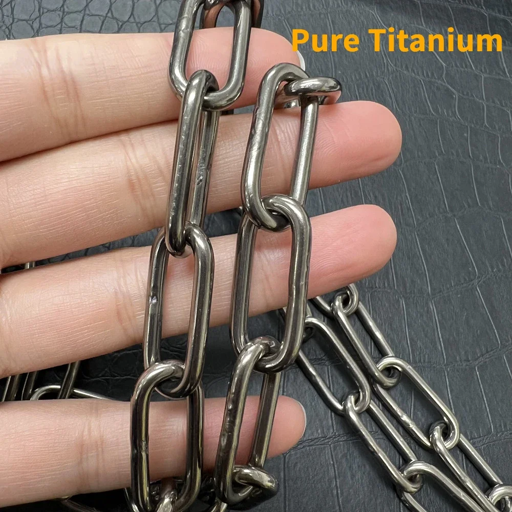 Wholesale Welded 1-5Meter Pure Titanium Chain 12.3MM Width Hanging Swing Chain Lifting Pet Industry Binding Chain Clothing Liner