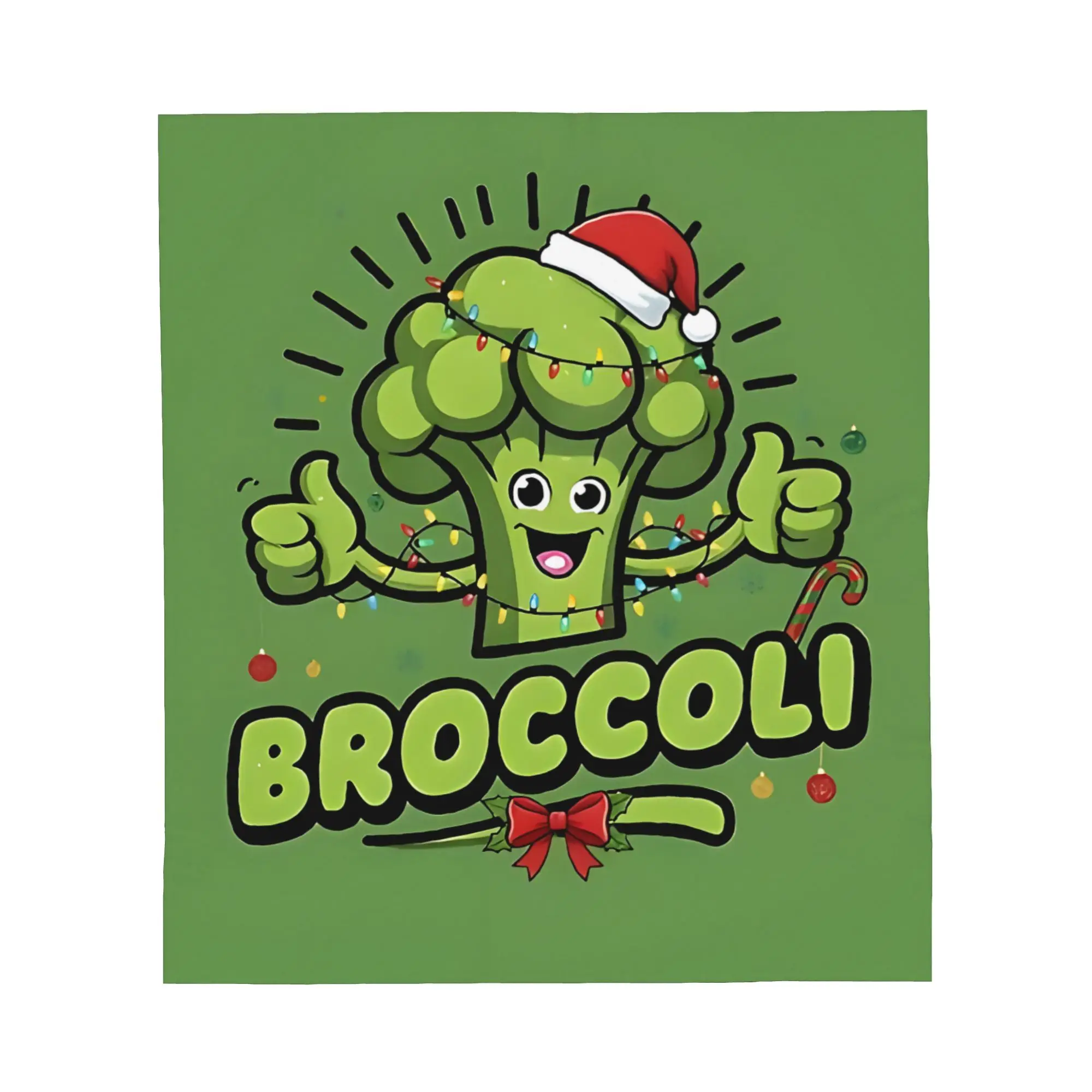 1PC Broccoli Christmas  Broccoli  Toddler Blanket Throw Super Cosy Plush Living Room Sofa
