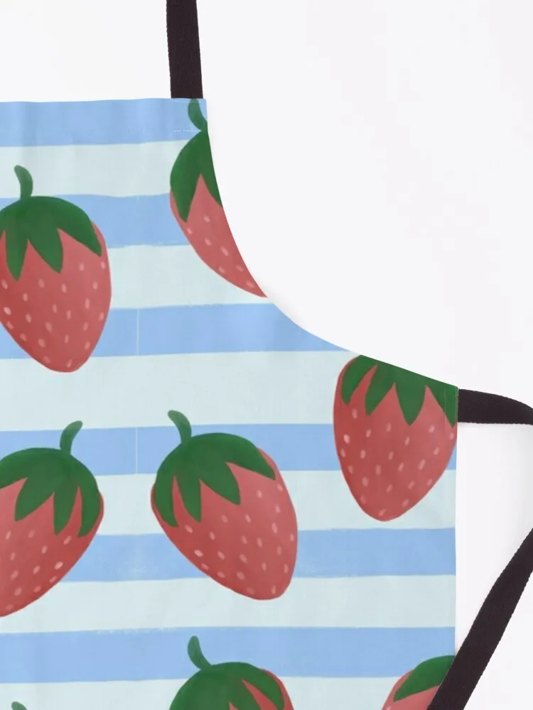 Strawberry Fields Geometric Watercolor Apron hospitality aprons novelties kitchen and home custom apron